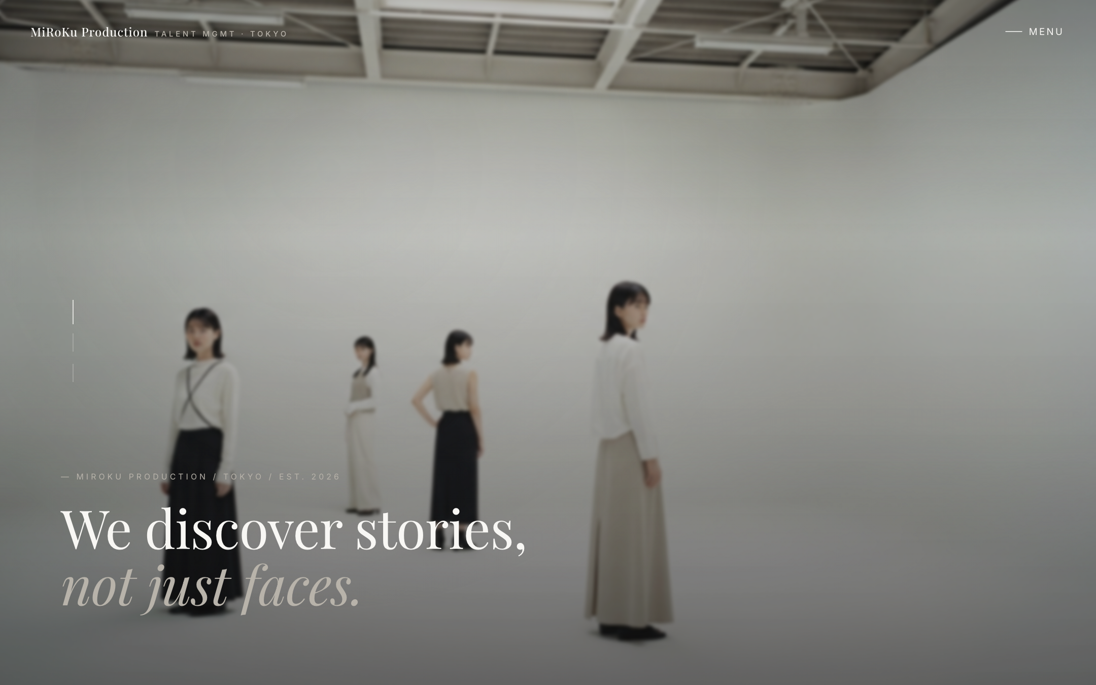 ハヤトクで制作した実例：タレントマネジメント会社 MiRoKu Production のホームページ